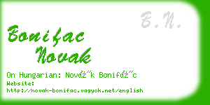 bonifac novak business card